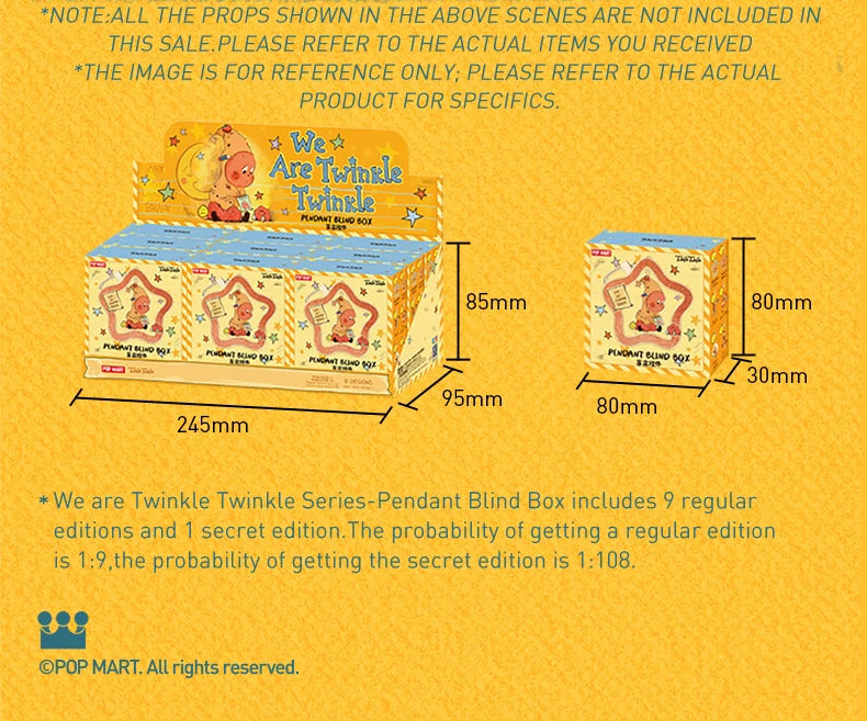 POP MART We are Twinkle Twinkle Series - Pendant Blind Box 1PC/9PCS POPMART Mystery Box Cute Toy