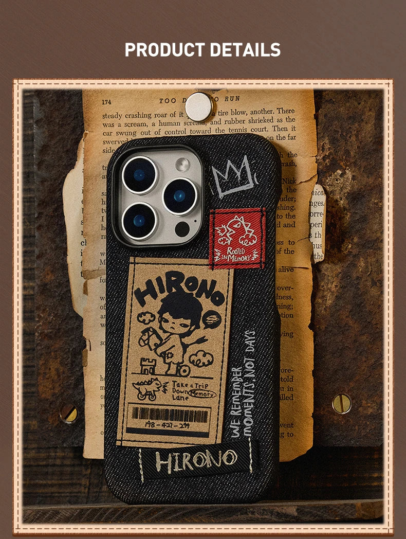 POP MART Hirono Echo Series-Phone Case for iPhone 15 Pro Max/16 Pro/16 Pro Max
