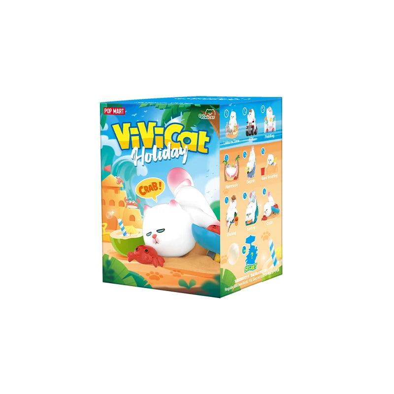 POP MART ViViCat Holiday Series Mystery Box 1PC/9PCS Blind Box POPMART Action Figurine Cute Cat Kids Toy
