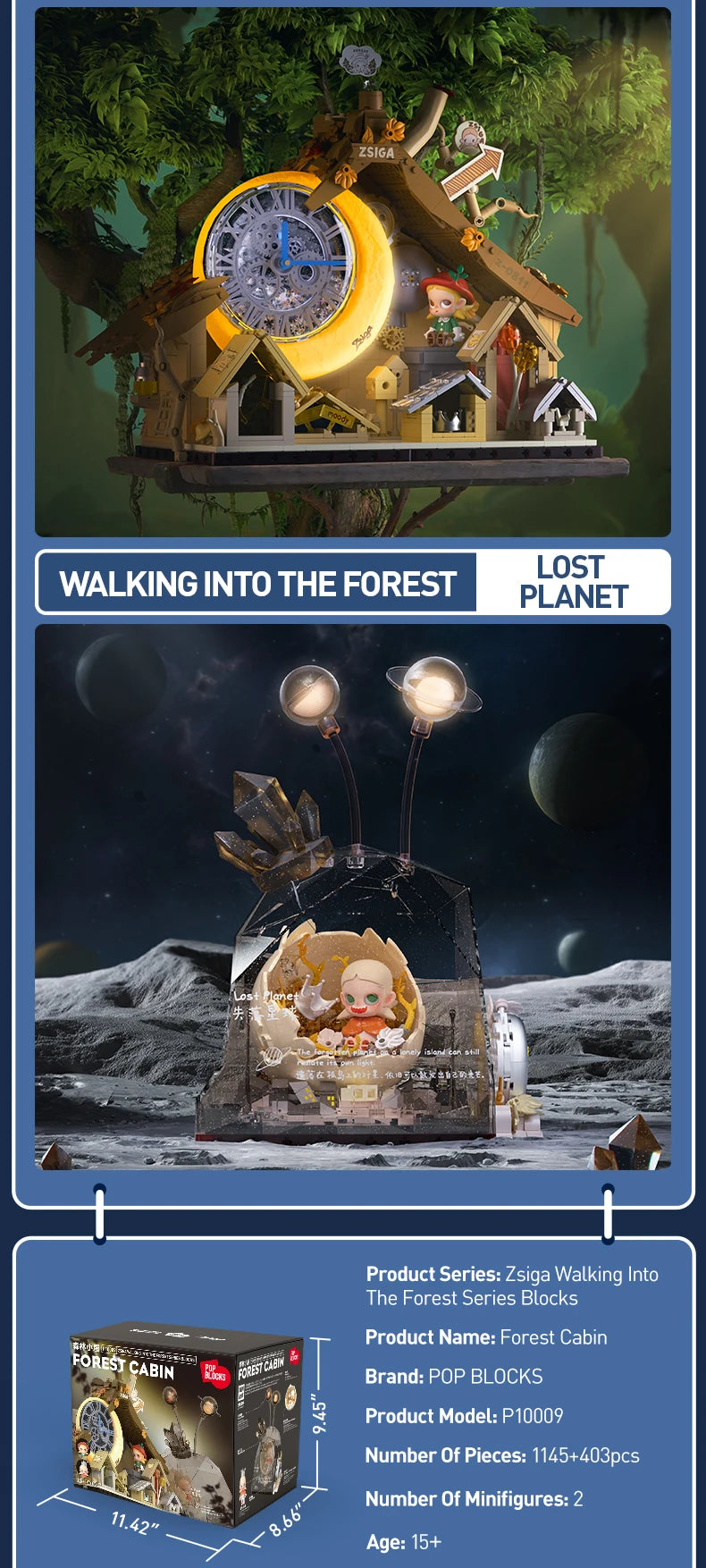 POP MART Zsiga Walking Into The Forest Series Block Figures POPMART Block Limited to 2Pcs per Order