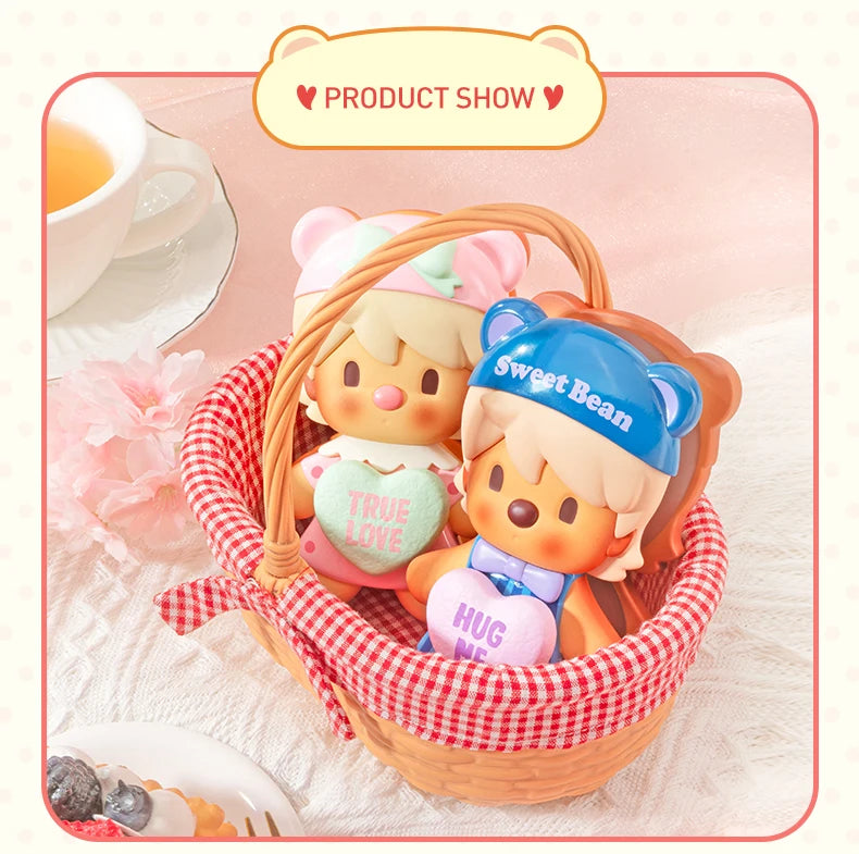 POP MART Sweet Bean Cookie Basket Figurine Set Action Figure Cute Toy