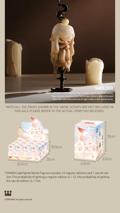 POP MART CHAKA Light Sprite Series Mystery Box 1PC/12PCS POPMART Blind Box Action Figure Cute Toy