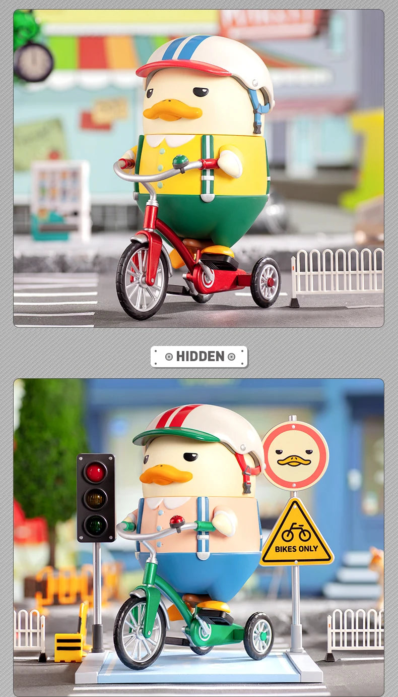 POP MART DUCKOO TRICYCLE Figure Collectible Cute Action Kawaii Gift Kid  Plastic Toys Figure Free Shipping