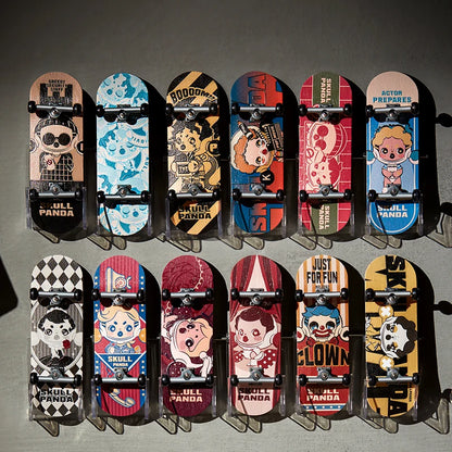POP MART Skullpanda Action Cut Series Finger Skateboard Mystery Box 1PC/12PCS Blind box Collectible Cute Gift
