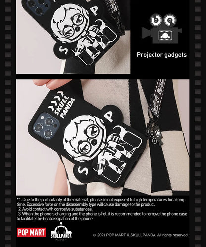 POP MART SKULLPANDA Action Cut Series Phone Case Cool Director for iPhone 12 and 12 Pro 12Pro Max