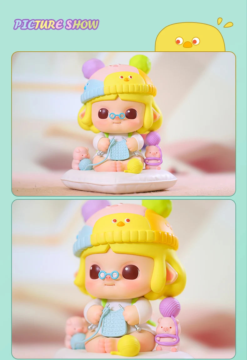 POP MART Minico Colorful Sweater 15cm For Collection Doll Collectible Cute Action Kawaii Animal Toy Figures Free Shipping