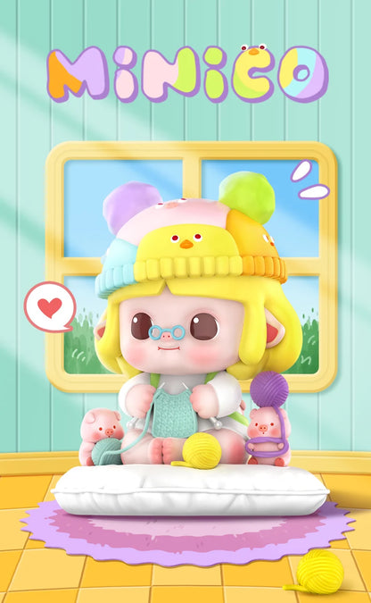 POP MART Minico Colorful Sweater 15cm For Collection Doll Collectible Cute Action Kawaii Animal Toy Figures Free Shipping