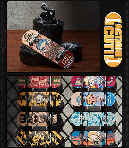 POP MART Skullpanda Action Cut Series Finger Skateboard Mystery Box 1PC/12PCS Blind box Collectible Cute Gift