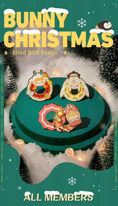 POP MART BUNNY Bunny Christmas Series Blind Box Badge 1PC/9PC Gift for Christmas
