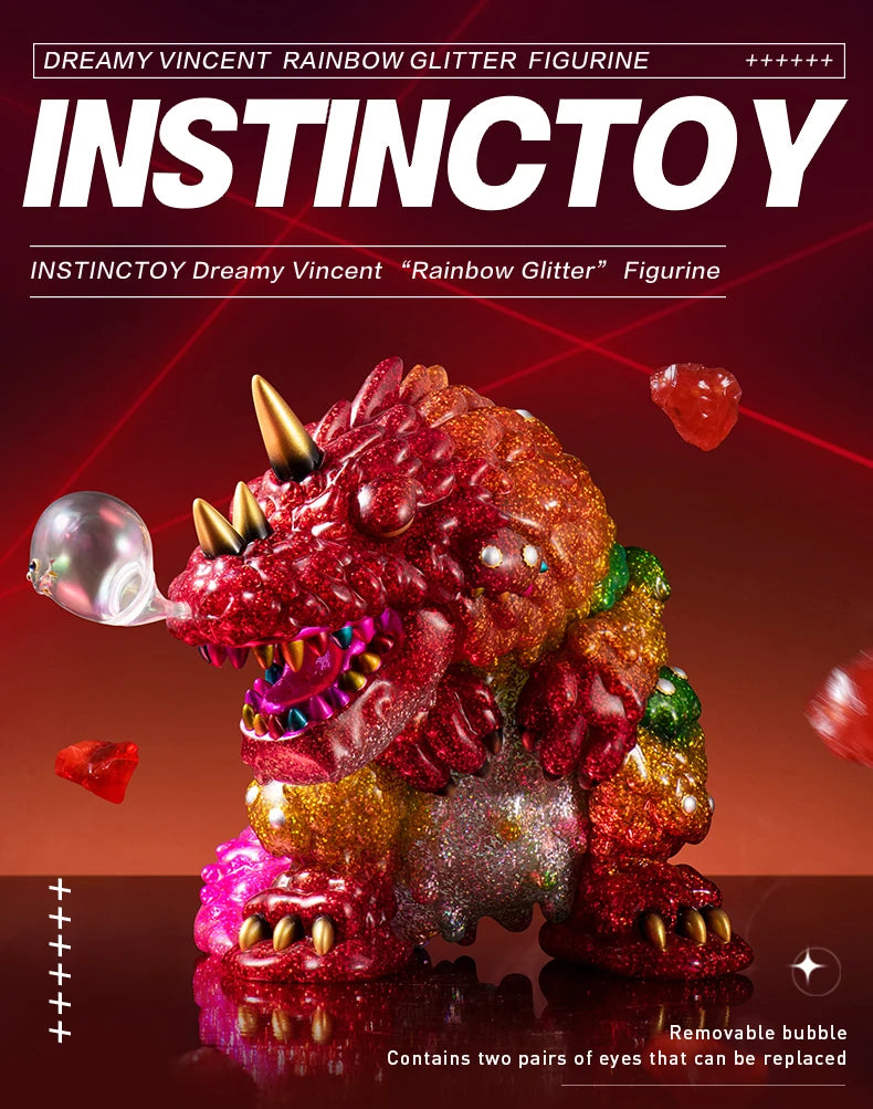 POP MART INSTINCTOY Dreamy Vincent "Rainbow Glitter" Cute Kawaii Vinyle Toy For Collection