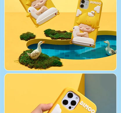 POP MART DIMOO Pets Vacation Series-phone case for iphone12,iphone12pro,iphone12pro max, iphone13,iphone13 pro,iphone13 pro max
