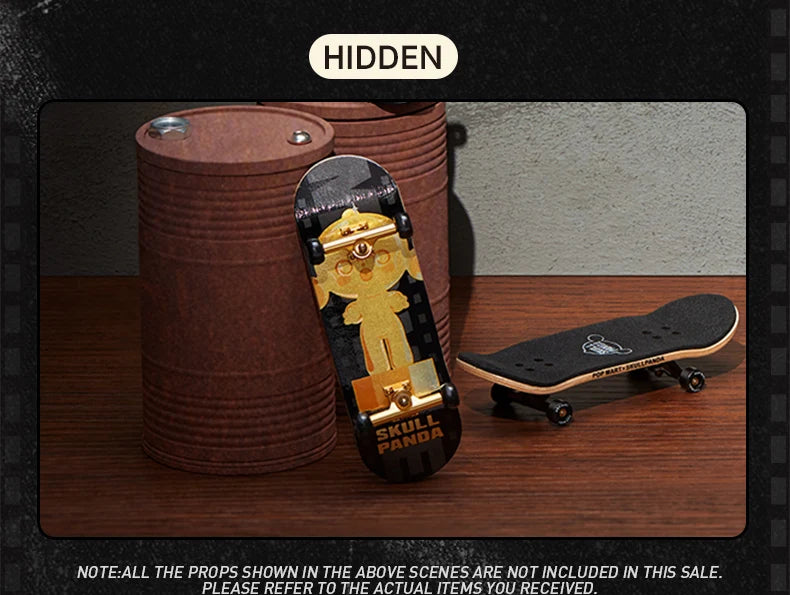 POP MART Skullpanda Action Cut Series Finger Skateboard Mystery Box 1PC/12PCS Blind box Collectible Cute Gift