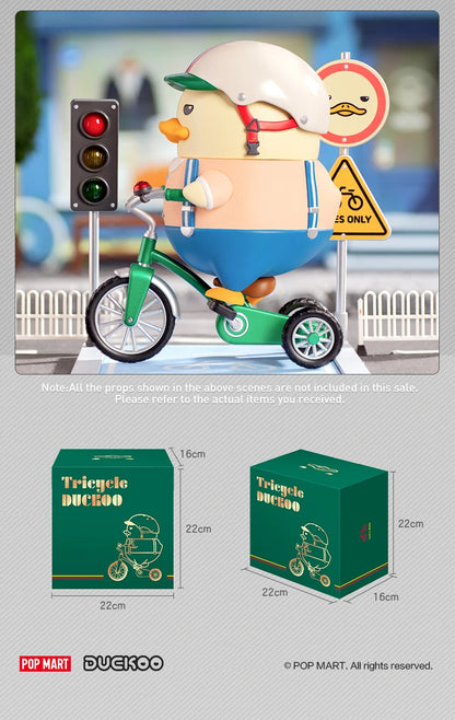 POP MART DUCKOO TRICYCLE Figure Collectible Cute Action Kawaii Gift Kid  Plastic Toys Figure Free Shipping