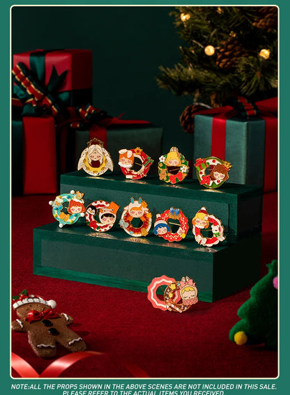 POP MART BUNNY Bunny Christmas Series Blind Box Badge 1PC/9PC Gift for Christmas