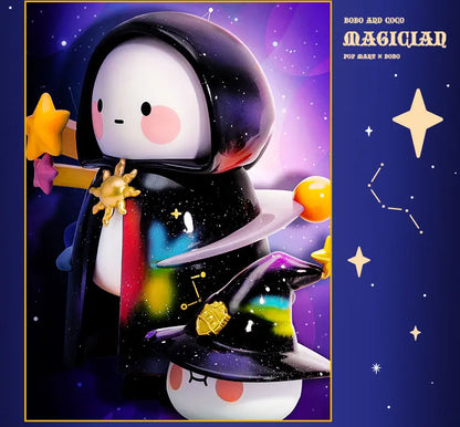 POP MART BOBO and COCO Magician Figurine Collectible Cute Action Kawaii Gift Kid  Plastic Toys Figure