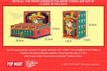 POP MAR Yoki Christmas Series Series Mystery Box 1PC/12PCS Blind Box Action Figure Cute Toy