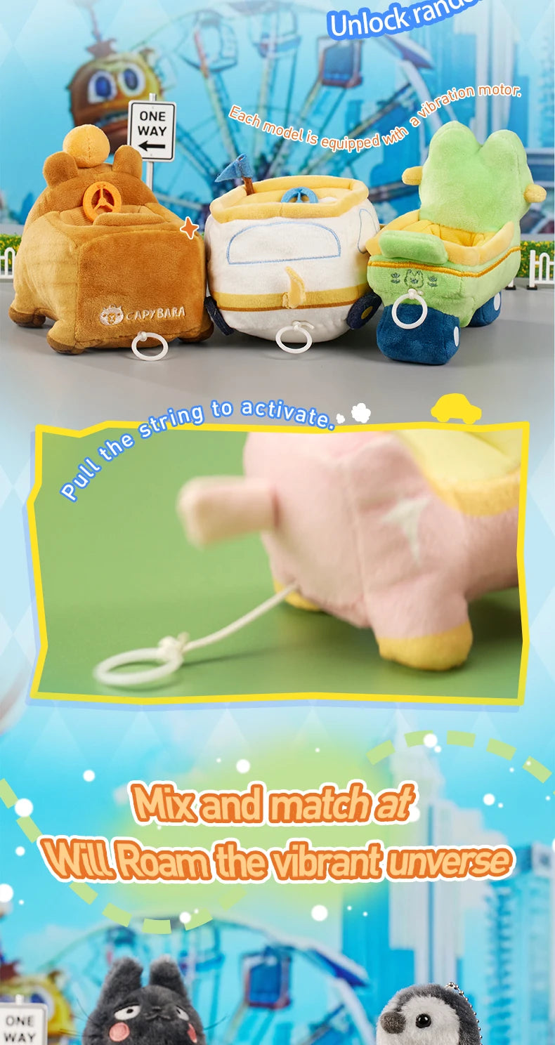 POP MART GONG ORIGINAL SERIES Plush Toy Car Mystery Box 1PC/6PCS POPMART Blind Box Cute Toy