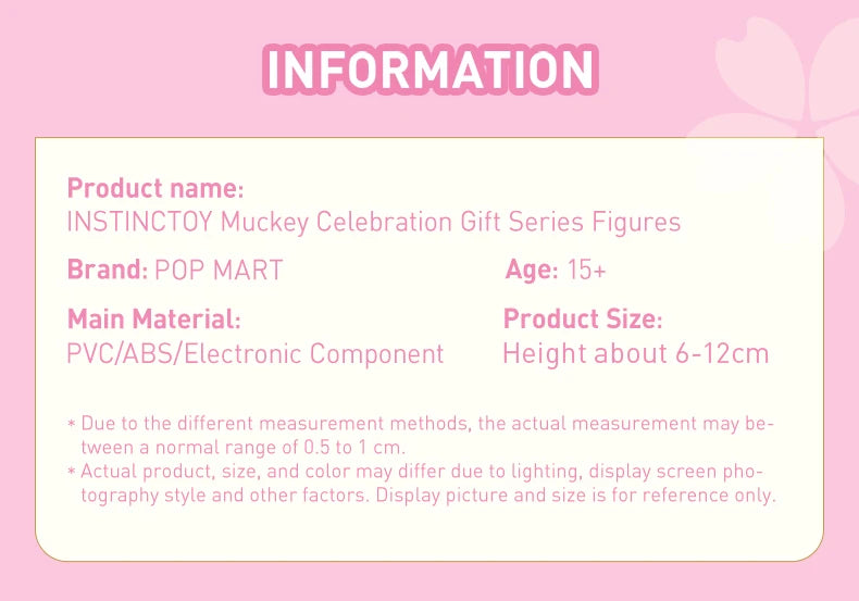 POP MART INSTINCTOY Muckey Celebration gift Series Figures Blind Box 1PC/6PCS
