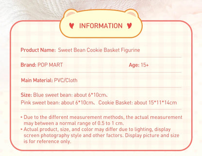 POP MART Sweet Bean Cookie Basket Figurine Set Action Figure Cute Toy