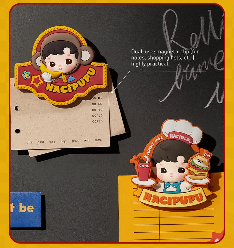 POP MART HACIPUPU Rolling Time Machine Series-Fridge Magnet Silicone Clip Blind Box 1PC/9PCS POPMART Mystery Box