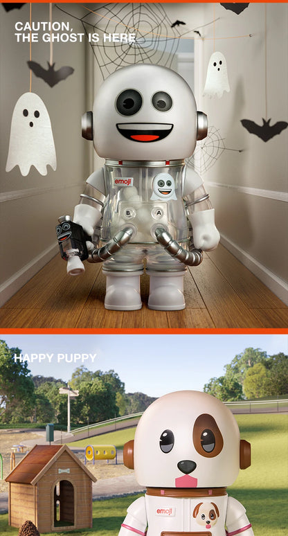 POP MART MEGA SPACE MOLLY 100% × emoji Series 1PC/9PCS POPMART Blind Box Action Figure Cute Toy