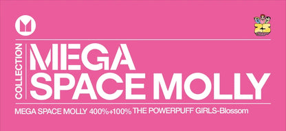 POP MART MEGA SPACE MOLLY 400%+100% THE POWERPUFF GIRLS Blossom Limited Edition