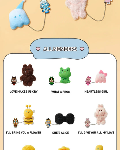 POP MART CRYBABY Crying Again Series - Plush Badge Blind Box 1PC/12PCS POPMART Bind Box