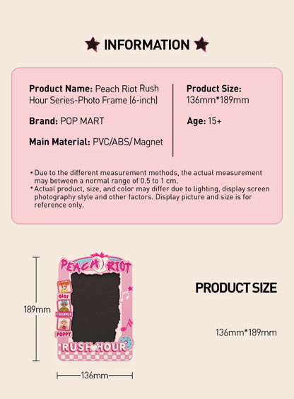 POP MART Peach Riot Rush Hour Series-Photo Frame (6-inch)