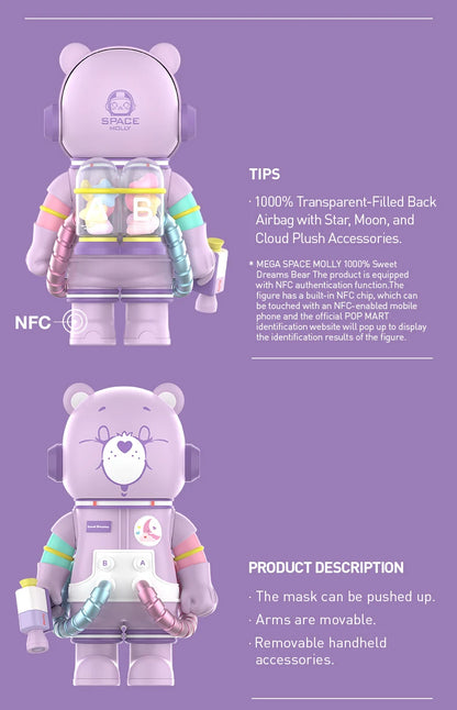 POP MART MEGA SPACE MOLLY 1000% Sweet Dream Bears Limited Edition Limited to 1pc per user ID