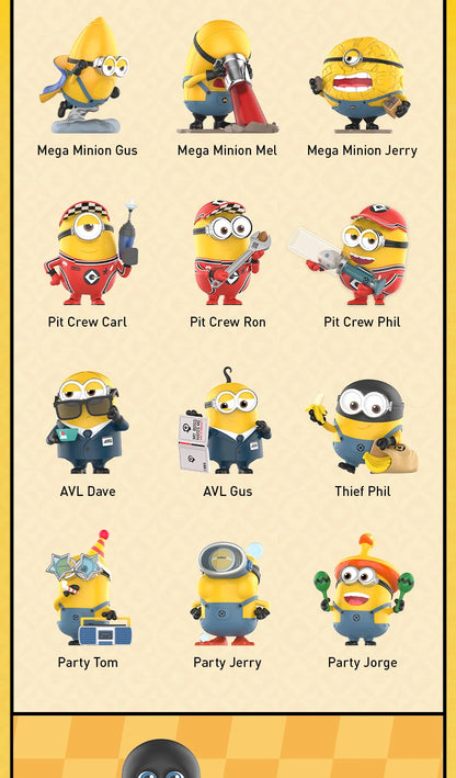 POP MART Universal Despicable Me 4 Series Mystery Box 1PC/12PCS POPMART Minions Blind Box Action Figure Cute Toy Birthday Gift