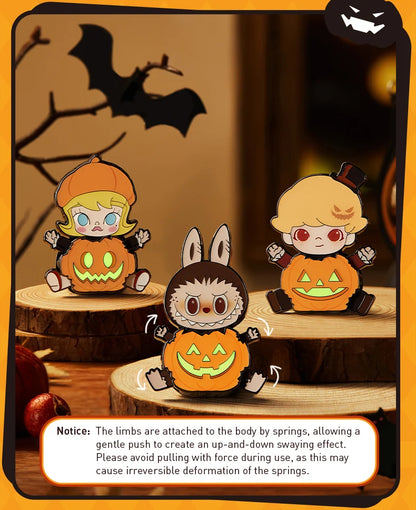 POP MART Happy Halloween Party Series - Pumpkin Fridge Magnet Badge LABUBU MOLLY DIMOO
