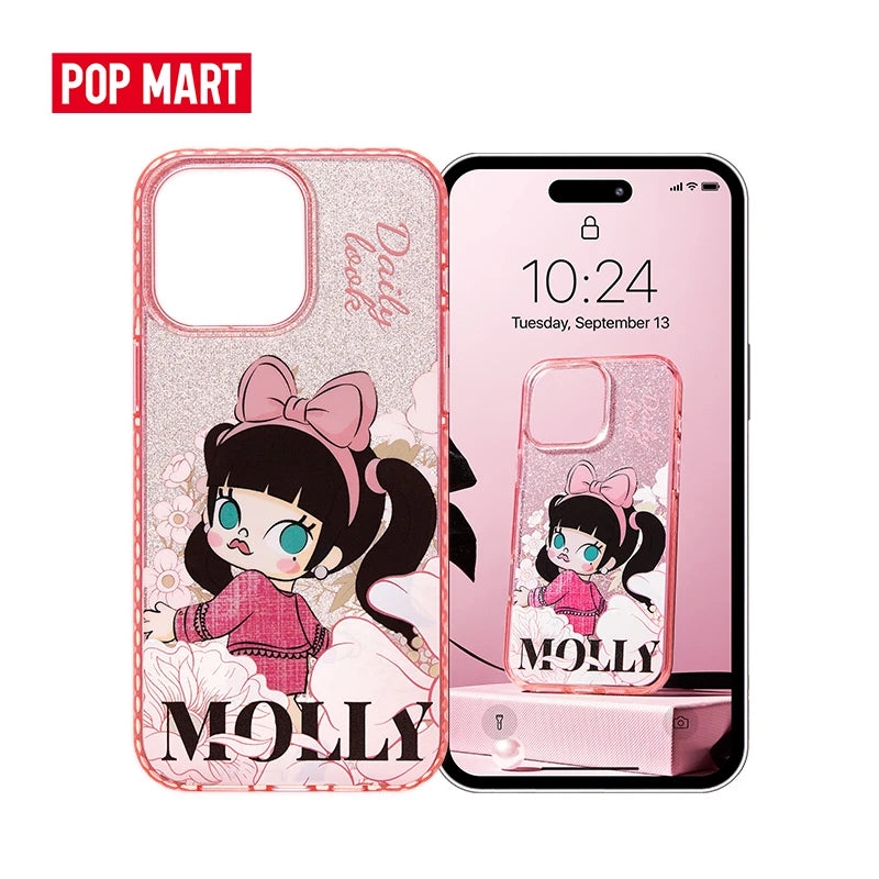POP MART MOLLY Daily Look Series-Phone Case for iPhone 15 Pro Max iPhone 16 Pro iPhone 16 Pro Max