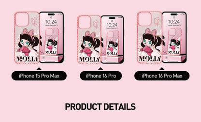POP MART MOLLY Daily Look Series-Phone Case for iPhone 15 Pro Max iPhone 16 Pro iPhone 16 Pro Max