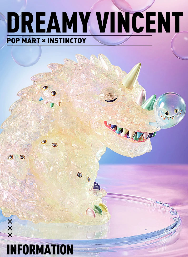 POP MART Instinctoy Dreamy Vincent "Auroa Glitter" Figurine Collectible Action Figure Cute Kawaii Toy