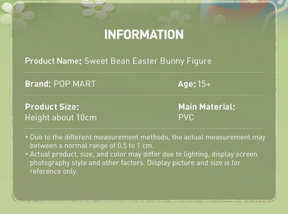 POP MART Sweet Bean Easter Bunny Figure Limited to 2pcs per Order