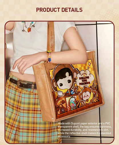 POP MART HACIPUPU Rolling Time Machine Series-Tote Bag