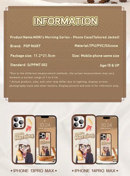 POP MART NORI's Morning Series Phone Case For iPhone 13 Pro Max