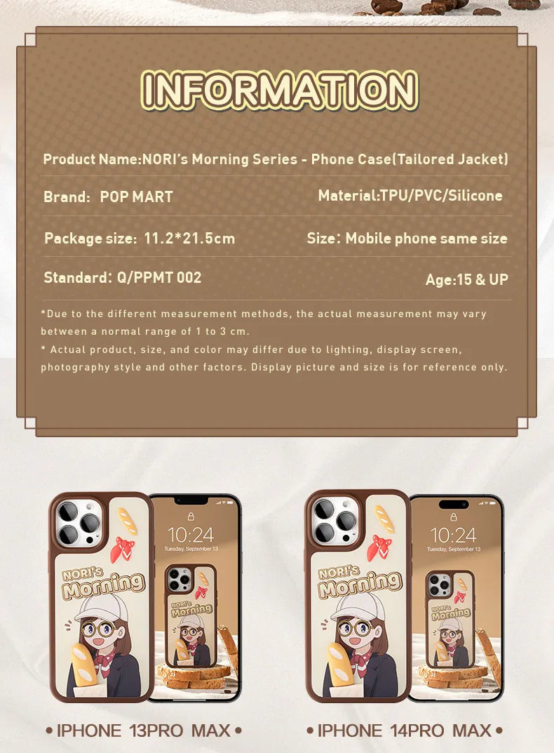 POP MART NORI's Morning Series Phone Case For iPhone 13 Pro Max