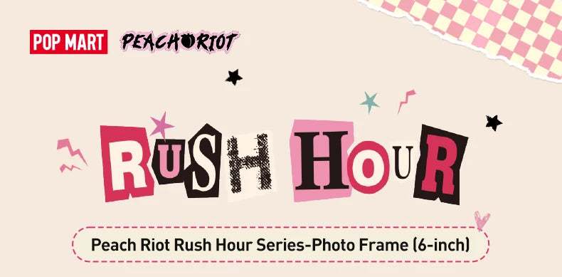 POP MART Peach Riot Rush Hour Series-Photo Frame (6-inch)