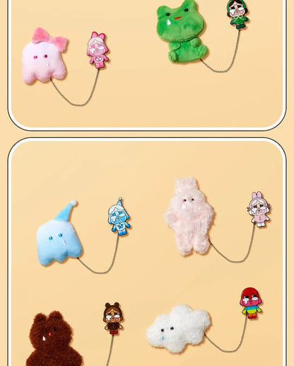 POP MART CRYBABY Crying Again Series - Plush Badge Blind Box 1PC/12PCS POPMART Bind Box