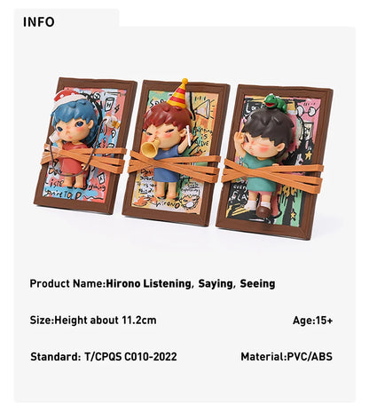 POP MART INNER FLOW Hirono Listening Saying Seeing Figurine