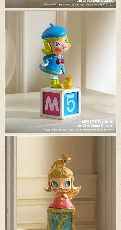 POP MART MOLLY Anniversary Statues Classical Retro 2 Series Mystery Box 1PC/10PCS POPMART Blind Box Cute Collectible Art Toy