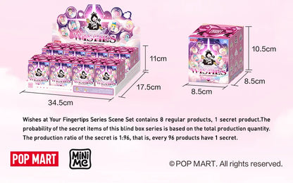 POP MART Wishes at Your Fingertips Series Scene Set Mystery Box 1PC/8PCS POPMART Blind Box Skullpanda Dimoo Labubu Romantic Ring