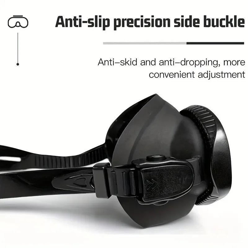 Low Volume Diving Mask J-type Wet Go-pro MountTempered Glass Freedive Mask Diving Mask Snorkel Set with Camera Mount Black 프리다이빙