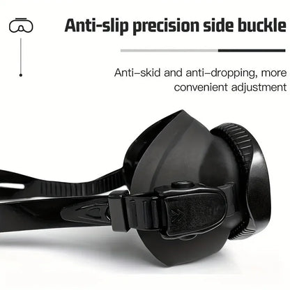 Low Volume Diving Mask J-type Wet Go-pro MountTempered Glass Freedive Mask Diving Mask Snorkel Set with Camera Mount Black 프리다이빙