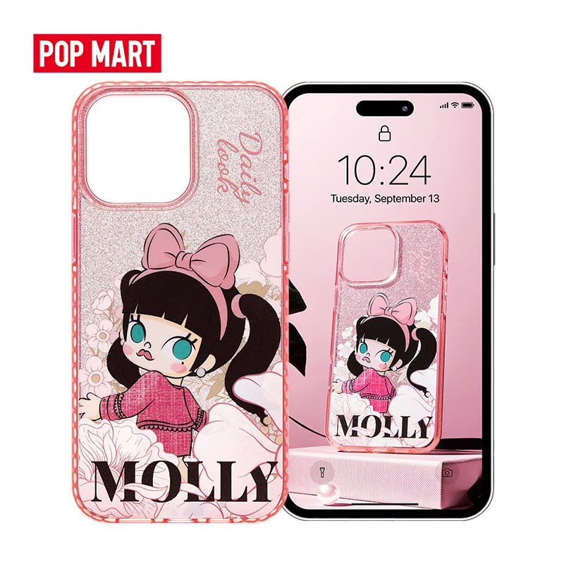 POP MART MOLLY Daily Look Series-Phone Case for iPhone 15 Pro Max iPhone 16 Pro iPhone 16 Pro Max