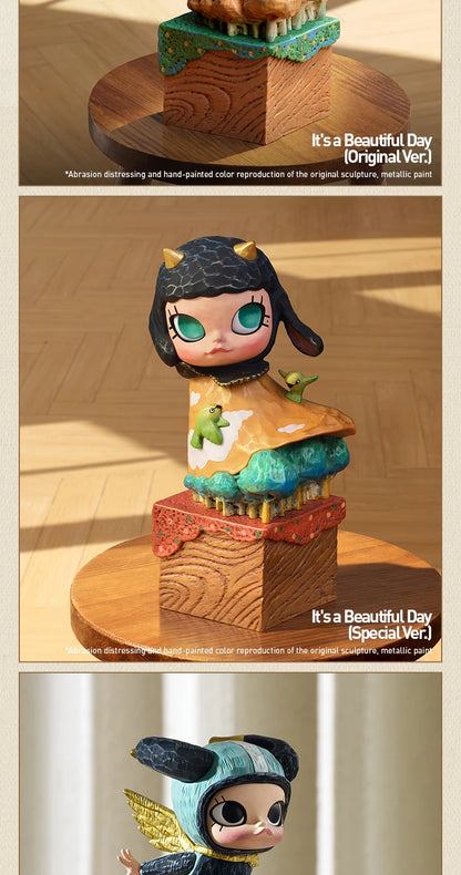 POP MART MOLLY Anniversary Statues Classical Retro 2 Series Mystery Box 1PC/10PCS POPMART Blind Box Cute Collectible Art Toy