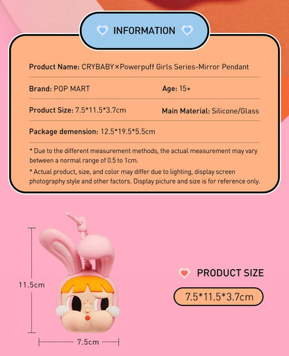 POP MART CRYBABY Powerpuff Girls Series - Mirror Pendant