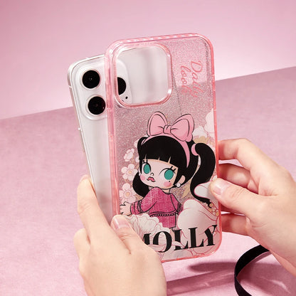 POP MART MOLLY Daily Look Series-Phone Case for iPhone 15 Pro Max iPhone 16 Pro iPhone 16 Pro Max