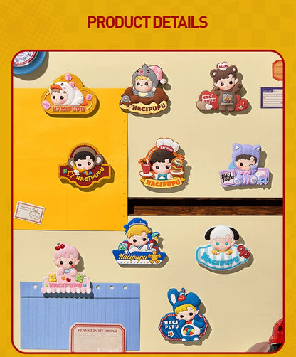POP MART HACIPUPU Rolling Time Machine Series-Fridge Magnet Silicone Clip Blind Box 1PC/9PCS POPMART Mystery Box
